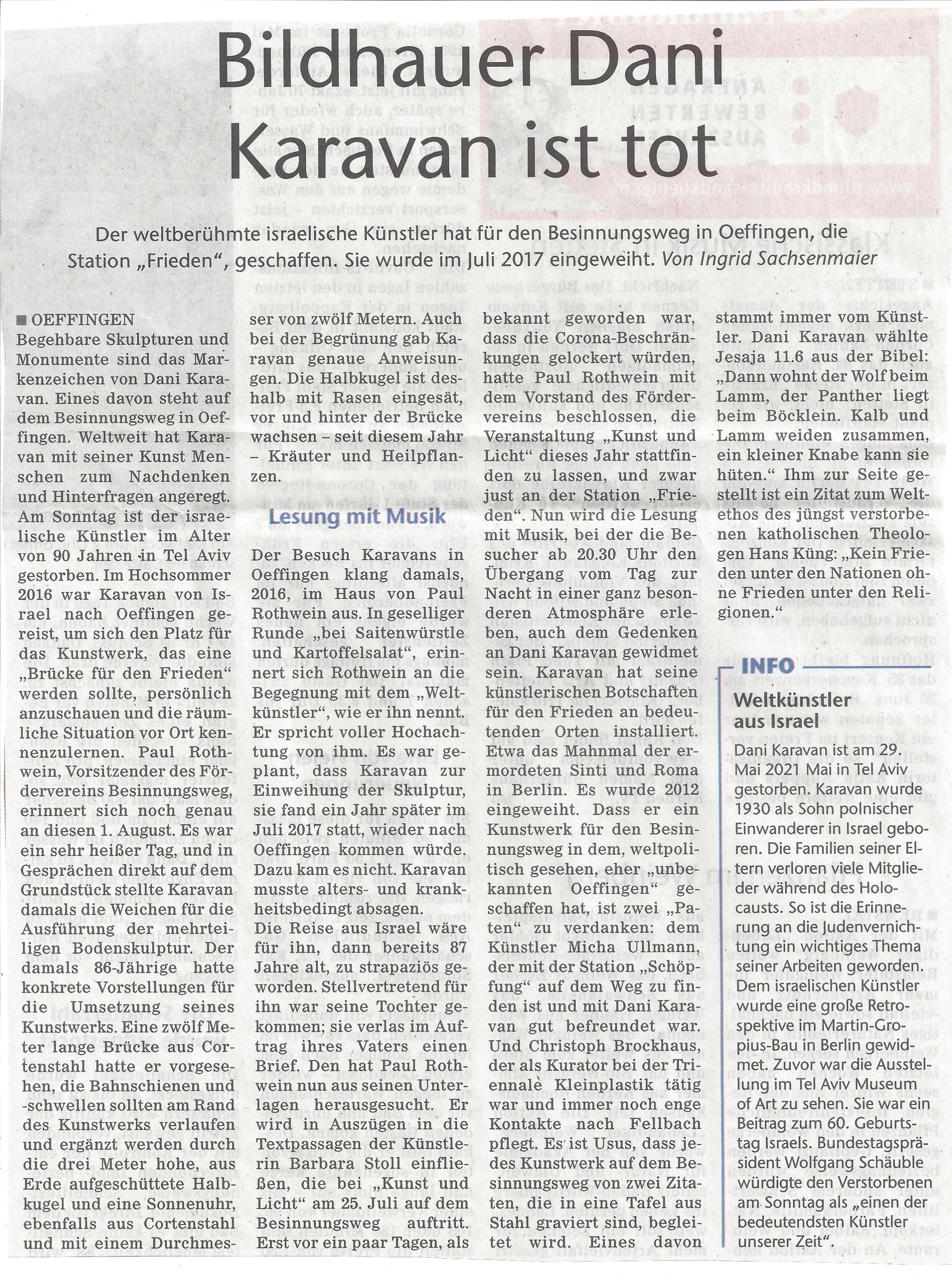 210602 Karavan tot Wochenblatt Text