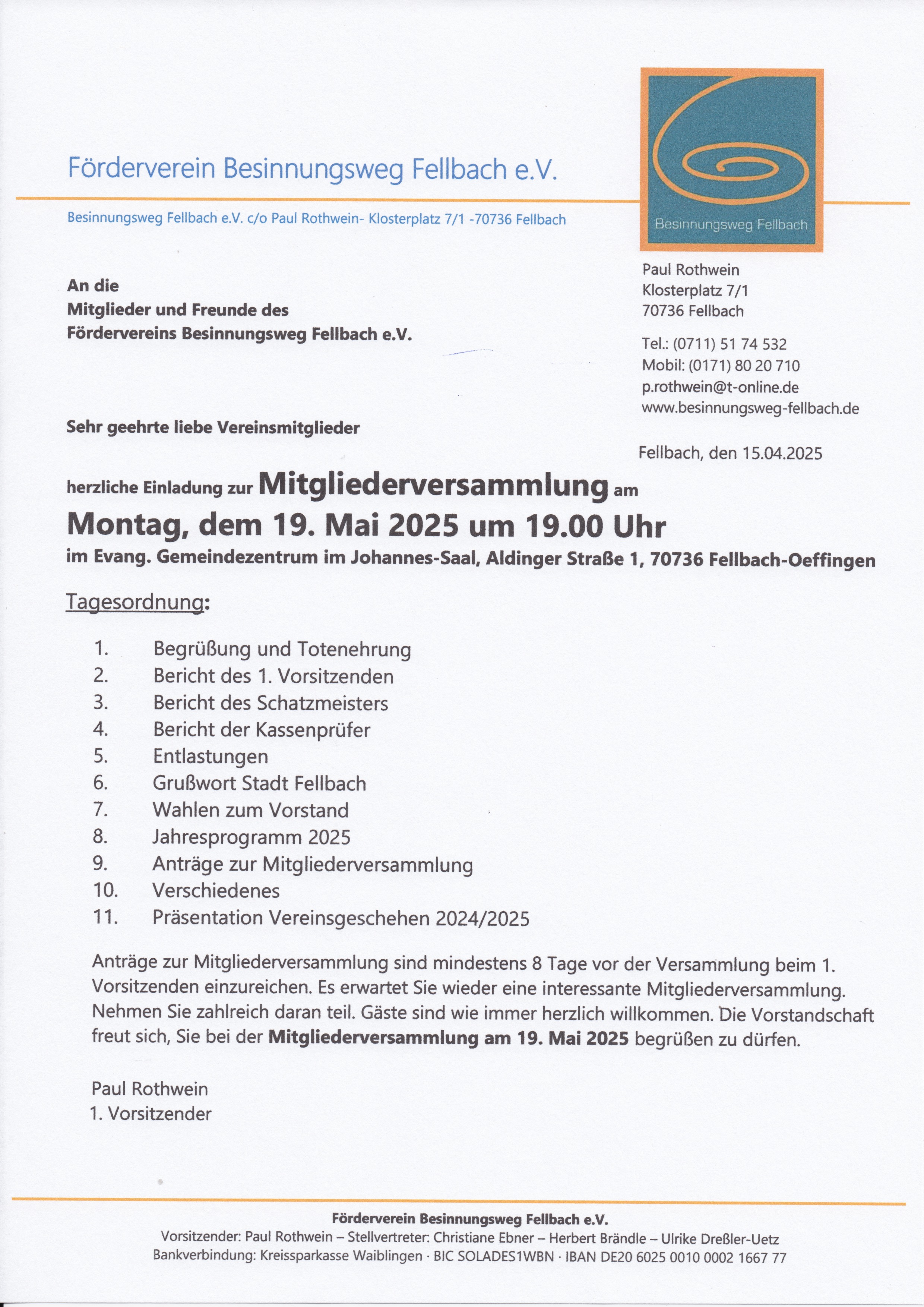 250519 Mitgliederversammlung Einladung